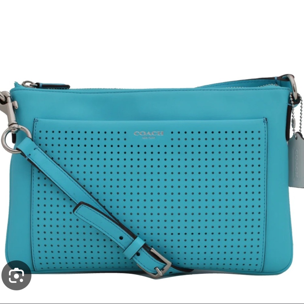Coach Blue Perforated Women's Slingpack Bag